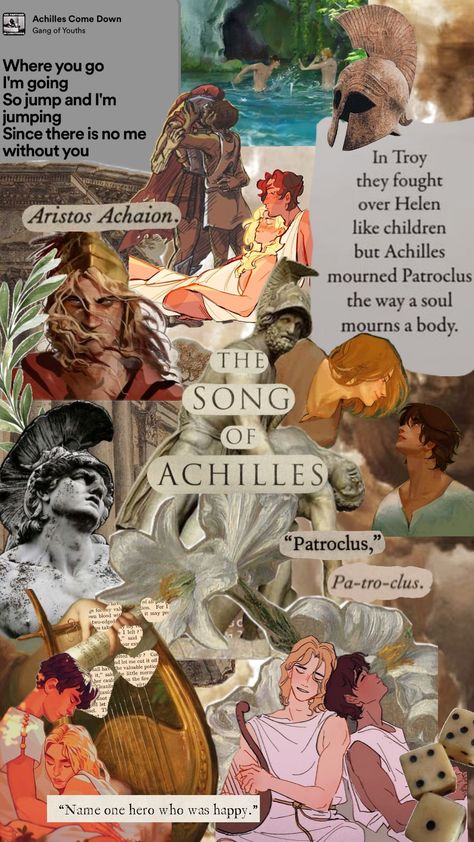 the song of achilles- again- I'm totally not obsessed, I promise Old Poetry, Show Me A Hero, The Song Of Achilles, Mythology Books, Song Of Achilles, Im Only Human, Achilles And Patroclus, Me Against The World, Gay Books