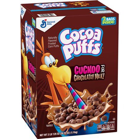 Cocoa Puffs Cereal, Pebbles Cereal, Corn Puffs, Kids Cereal, Whole Grain Foods, Chocolate Cereal, Cocoa Puffs, Chocolate Breakfast, Crunch Cereal