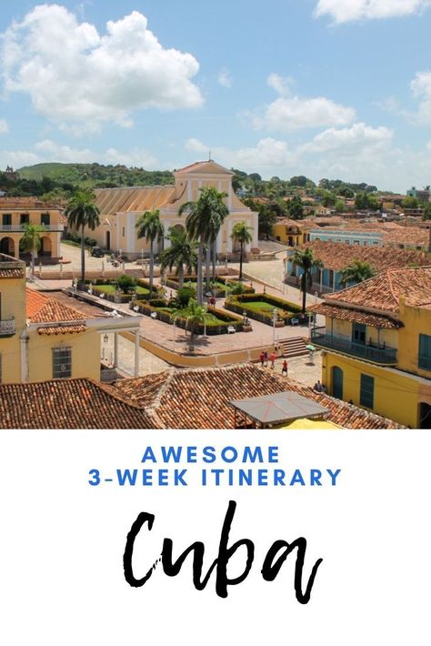 Would you like to explore Cuba in 3 weeks? With this awesome Cuba itinerary, you’ll explore the highlights in Havana, Viñales, Trinidad, and other great places. Things To Do In Cuba, Cuba Itinerary One Week, Cuba Honeymoon, Cuba Travel Guide, Cuba Itinerary, Cuba Beaches, Visit Cuba, Vinales, Varadero