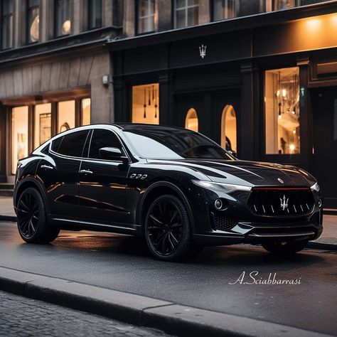 Maserati Levante Black, Mazaratti Cars Suv, Maserati Suv Levante, Maserati Levante Luxury Suv, Mazaratti Cars, Maserati Aesthetic, Suv Cars Luxury, Maserati Sedan, Maserati Suv