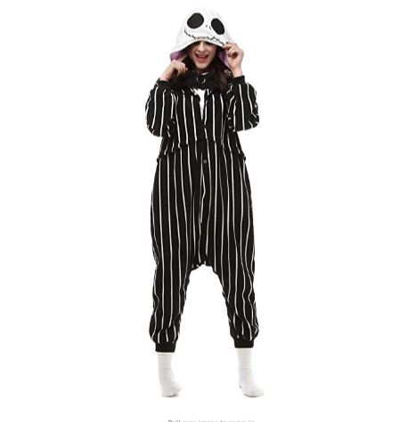 Jack Skellington Onesie Costume for Adult 🕸️  Click here ➡️ https://amzn.to/2kYEWi1 Adult Onesie Costume, Animal Costumes For Adults, Pyjamas Onesie, Christmas Party Costume, Jack Skellington Costume, Onesie Costumes, Adult Pajamas, Onesie Pajamas, Costume Intero