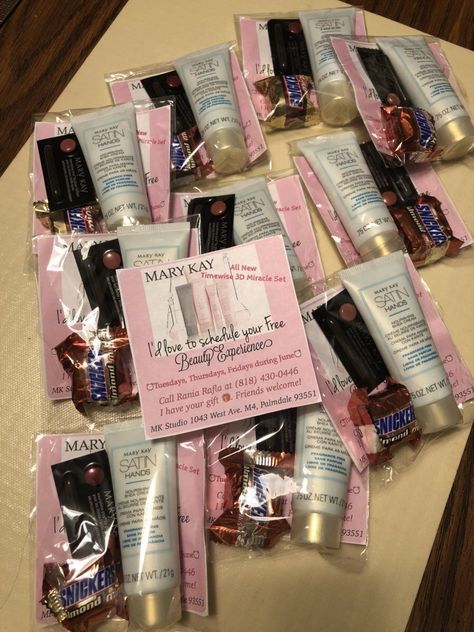 Mary Kay samples Mary Kay Home Office Ideas, Mary Kay Goodie Bags Ideas, Mary Kay Swag Bag Ideas, Nail Care Goodie Bags, Mary Kay Goodie Bags, Makeup Goodie Bags Ideas, Mary Kay Sample Bags Ideas, Mary Kay Booking, Mary Kay Organization