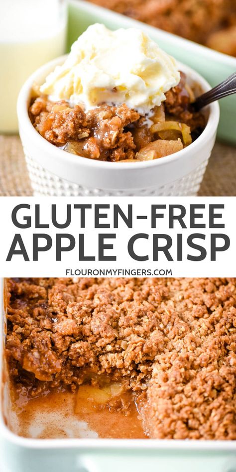 Dessert Thanksgiving, Healthy Apple Crisp, Gluten Free Apple Crisp, Brown Sugar Oatmeal, Easiest Dessert, Oatmeal Toppings, Gluten Free Apple, Gluten Free Thanksgiving, Gluten Free Desserts Recipes