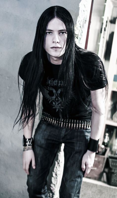 Goth Male, Metalhead Guy, Gothic Mode, Metal Boy, Goth Guys, Heavy Metal Fashion, Gothic Men, Lion's Mane, Boys Long Hairstyles