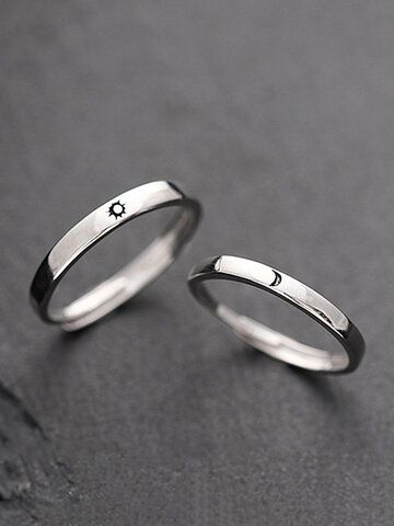 I found this amazing Simple 925 Silver Couple Rings Adjustable Open Sun Moon Ring Valentine's Day Gift with US$17.99,and 14 days return or refund guarantee protect to us. --Newchic Matching Promise Rings, Hand Jewelry Rings, قلادات متدلية, Cheap Wedding Rings, X Ring, Mens Rings Fashion, Couple Jewelry, Classy Jewelry, Matching Jewelry