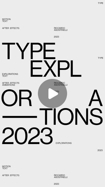 Riccardo Agostinelli on Instagram: "This is what my love for typography do 🫶🏻 A collection of some type animations from various projects made in 2023 and 2024, restyled with my brand colors and font. Some of them are just explorations, while others were officially accepted but i couldn’t share them in the client’s style, so i re-adapted all of them in this little edit ✨  #2danimation #motiongraphic #visualmelt #design #buckuback #loop #motionlovers #graphicdesign #animation #logodesigner #aftereffects #adobeillustrator" Type Motion Design, Typography Animation Motion Graphics, Typographic Animation, Font Animation, Web Design Poster, Motion Graphics Trends, Animated Type, Motion Design Trends, Type Animation