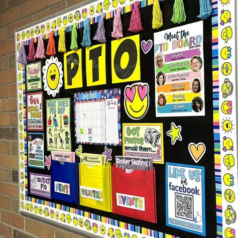 Parent Council Bulletin Boards, Pta Back To School Bulletin Boards, Pto Table Display, Join The Pta Poster, Ptsa Bulletin Board Ideas, Pto Board Ideas, Back To School Pto Table, Fundraiser Bulletin Board Ideas, Pto Trifold Board