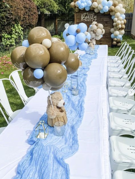 Bear Baby Shower Ideas. We can Bearly Wait! We Can Bearly Wait Table Setting, Bearly Wait Table Decor, We Can Bearly Wait Boy Baby Shower Ideas, Bearly Wait Gender Reveal Ideas, We Can Bearly Wait Baby Shower Table, We Can Bearly Wait Baby Shower Theme Boy Centerpieces, We Cant Bearly Wait Baby Shower Theme, Baby Shower For Baby Boy, Baby Shower Boy Bear Theme