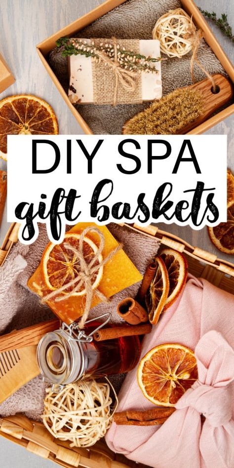 If someone you know needs some pampering, DIY spa gift baskets are the PERFECT gift idea this Christmas. Mini Spa Gift Basket, Diy Bath Basket Gift, Diy Pamper Hamper, At Home Spa Gift Basket, Bath Gifts Ideas, Spa Day Basket Ideas Diy, Diy Spa Kit Gift, Spa Gift Bag Ideas, Mini Spa Kit Diy Gift Ideas