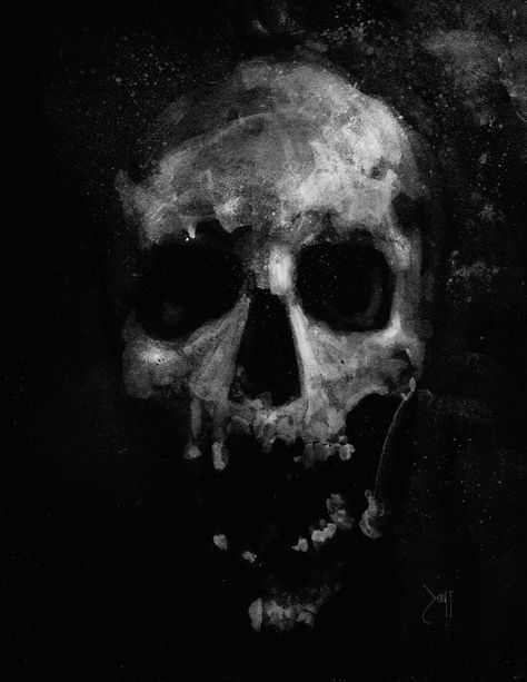 Skull by Devin-Francisco on deviantART Theme Photography, Skull Reference, Magic Theme, Skull Sketch, Skeleton Drawings, Vinyl Photography, Carpet Modern, Black Paper Drawing, Skull Bones