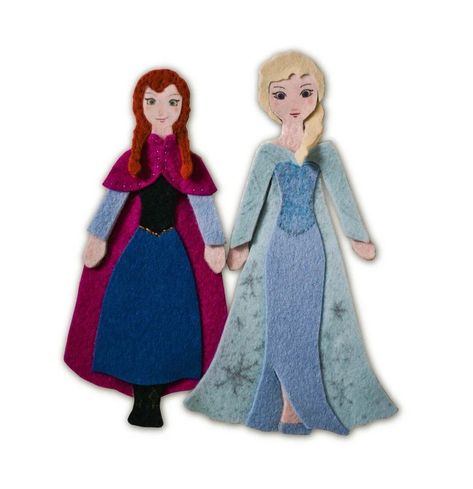 Felt Paper Dolls, Anna Et Elsa, Flesh Color, Felt Squares, Stick Horses, Elsa And Anna, Baby Doll Pattern, Frozen Theme, Iron On Fabric