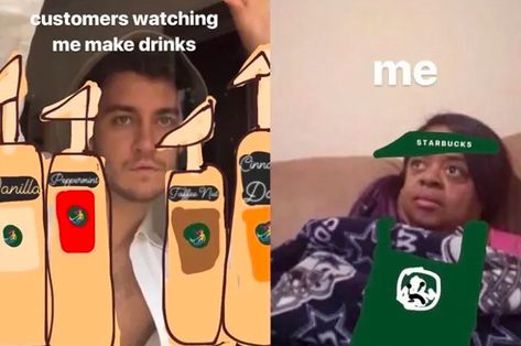 19 Tiny Things Starbucks Employees Hate That You Do Barista Humor, Starbucks Memes, Barista Problems, Starbucks Funny, Barista Outfits, Working At Starbucks, Coffee/wine Bar, Starbucks Barista, Lol Memes