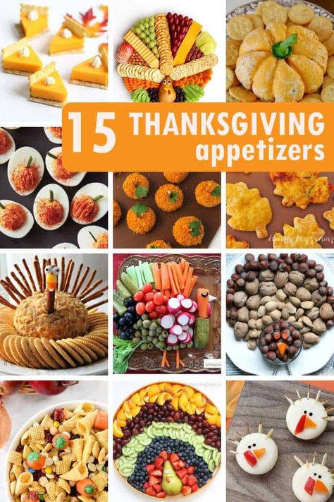 15 FUN THANKSGIVING APPETIZERS and snacks. Creative ideas for turkey, pumpkin, and fall-themed snacks and appetizers to start your holiday. Thanksgiving Snacks Appetizers, Thanksgiving Apps, Thanksgiving Fruit, Themed Snacks, Thanksgiving Snacks, Thanksgiving Appetizer Recipes, Turkey Pumpkin, Thanksgiving Dinner Recipes, Thanksgiving Treats