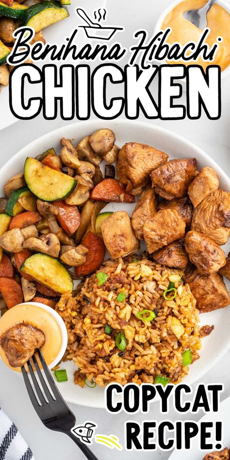 Lean Chicken Meals, Hibachi Chicken Marinade Recipe, Hibachi Chicken Sauce, Blackstone Grill Recipes Hibachi Steak And Chicken, Easy Chicken Hibachi Recipe, Benihana Recipes Copycat, Chicken Hibachi Blackstone, Habatchi Recipes Hibachi Chicken, Diy Hibachi Recipes