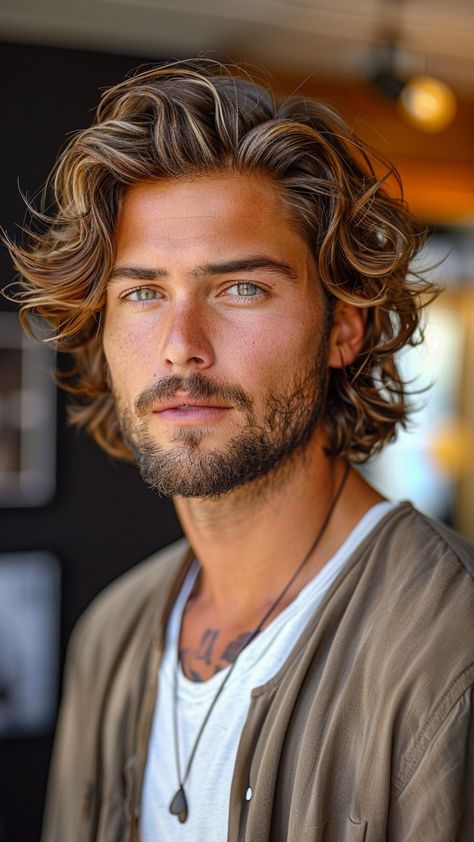 23 Best Haircuts for Men with Thick Hair: Handsome Looks Men’s Long Hairstyles Wavy, Man Wavy Haircut, Men’s Long Wavy Hair, Long Men S Haircut, Mens Long Hairstyles Wavy Thick Hair, Thick Hair Styles For Men, Men’s Haircut For Wavy Hair, Cowboy Haircut Men, Men's Long Hairstyles Wavy