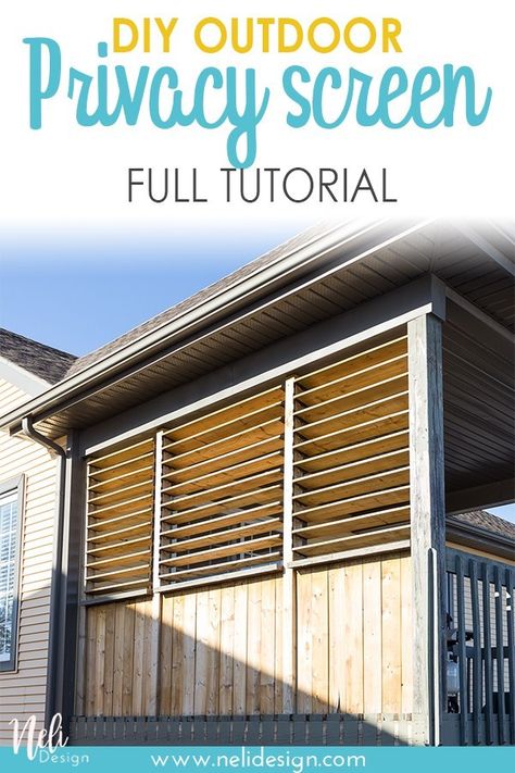 Pergola Privacy Wall Ideas, Ways To Enclose A Patio, Wind Break Wall Patio, Outdoor Louvres Patio, Verandah Privacy Ideas, Diy Patio Screen Enclosure, Covered Deck With Privacy Wall, Privacy Screens For Decks, Privacy Wall On Deck Wood Slats