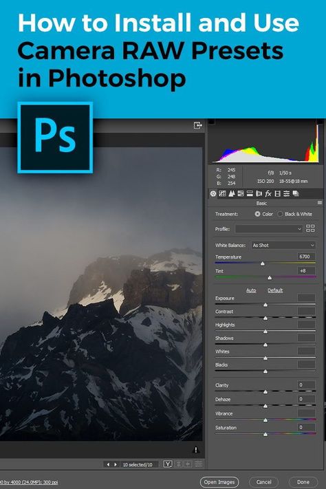 Do you want to install and use Adobe Camera Raw presets on your Windows or Mac computer? With the new .XMP format, Adobe now allows you to use presets directly in ACR (version 10.3 or newer) Photoshop Keyboard, Editing Resources, Nature Photography Tips, Professional Lightroom Presets, Landscape Photography Tips, Photography Tools, Photo Editing Photoshop, Mac Computer, Lightroom Tutorial