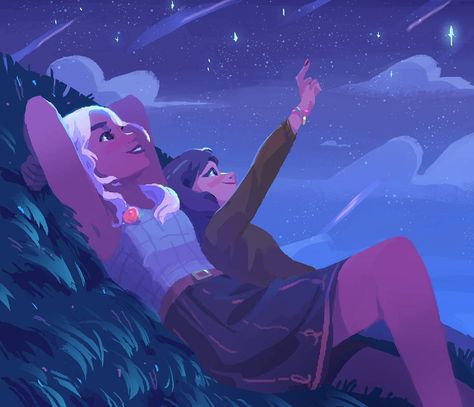 Gefällt 2,568 Mal, 17 Kommentare - Kelsey Eng (@kelseyeng32) auf Instagram: „stargazing with the bestie ☄ started this a couple of months ago but finally finished it up ^^…“ Scene Drawing, Queer Art, Visual Development, Fantasy Illustration, Drawing Poses, Drawing Reference Poses, Art Reference Poses, Painting Tutorial, Pretty Art