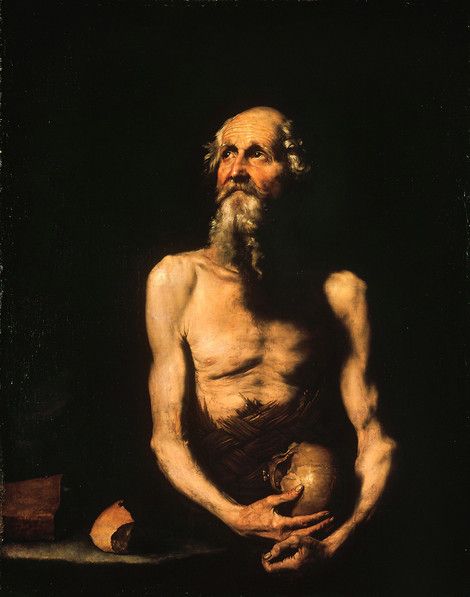 Jusepe de Ribera (Játiva/Valencia 1591 – 1652 Naples): St Paul the Hermit, c. 1647, oil on canvas, 130 x 103.5 cm. Acquired in 1936 as part of the Carstanjen collection. Inv. no. WRM 2553. Photo: Rheinisches Bildarchiv Köln Lives Of The Saints, Saint Matthew, The Hermit, Uffizi Gallery, Spanish Art, Religious Painting, San Pablo, Night Pictures, National Gallery Of Art