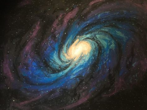 Space Drawing Galaxies Pencil, Chalk Art On Paper, Chalk Pastel Art Ideas, Fantasy Cave, Drawing Space, Galaxy Drawings, Space Watercolor, Chalk Ideas, Chalk Pastel Art