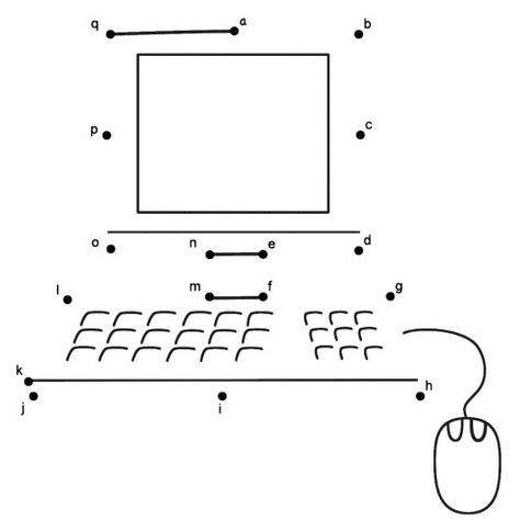 computer connect the dots page Computer Activities For Kids, Computer Sketch, Computer Lab Lessons, Computer Lab Classroom, Dot To Dot Puzzles, Computer Teacher, Teaching Computers, Scramble Words, Computer Lessons