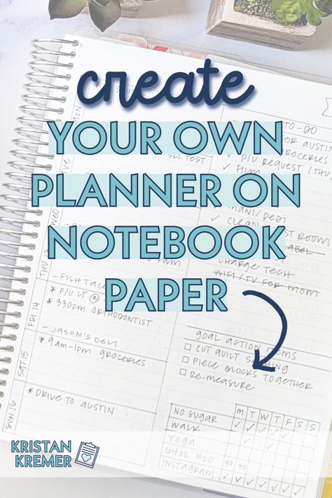 Learn how to make simple and customizable planner layouts to design your own perfect planner. Download the free printable guide and watch the video for more details! Diy Home Planner Ideas, Organizer Ideas Planner, Happy Planner Ideas Beginner, Daily Planner Ideas Student, Handmade Planner Ideas, Small Planner Ideas, Functional Planner Layout, Custom Planner Ideas, Planner Sheets Printables Free