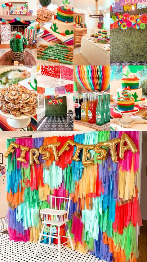 5 De Mayo Birthday Party Ideas, Cinco Birthday Theme, Pinata Theme Party, Taco Bout Being One, Fiesta First Birthday Photoshoot, Mexico Birthday Party, Fiesta Theme Decor, Fiesta Uno Party 1st Birthdays, Fifth Fiesta Birthday