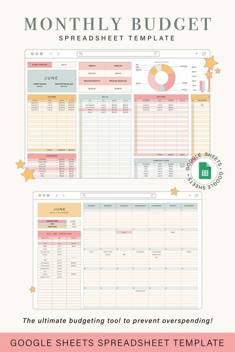 Financial Budget Planner, Bill Calendar, Budget Spreadsheet Template, Budget Template Free, Monthly Budget Spreadsheet, Microsoft Excel Tutorial, Excel Budget, Financial Budget, Budget Planner Template