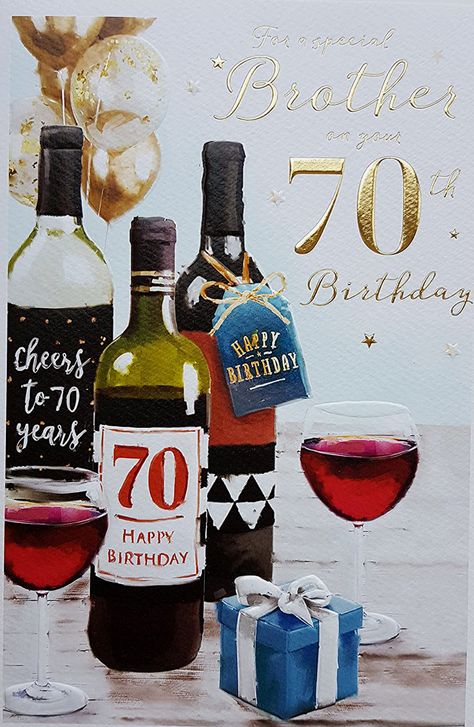 70th brother birthday card with a wine theme Birthday Brother, Birthday Cards For Brother, 70th Birthday Card, Happy 70 Birthday, Birthday Cheers, Happy Birthday Brother, Birthday Wishes For Myself, Brother Birthday, Answering Questions