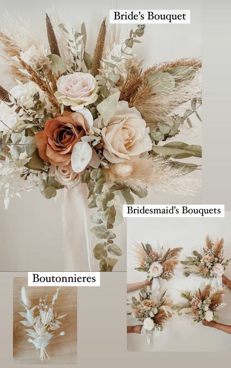 Wegmans Flowers Weddings, Bohemian Bride Bouquet, Elegant Boho Wedding Bouquet, Bridal Bouquet Rustic Boho, Small Boho Bridal Bouquet, Boho Theme Bouquet, Floral Arrangements Fall Wedding, Rustic Bouquets For Bride, Rustic Boho Wedding Flowers Bouquets