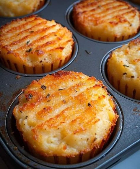 Bariatric New Recipes | Mashed Potato Muffins - Don't LOSE this recipe | Facebook Potato Muffins Recipe, Mashed Potato Pancakes, Potato Muffins, Tin Recipes, Potato Bites, Potato Recipes Side Dishes, Muffin Tin Recipes, Making Mashed Potatoes, Leftover Mashed Potatoes