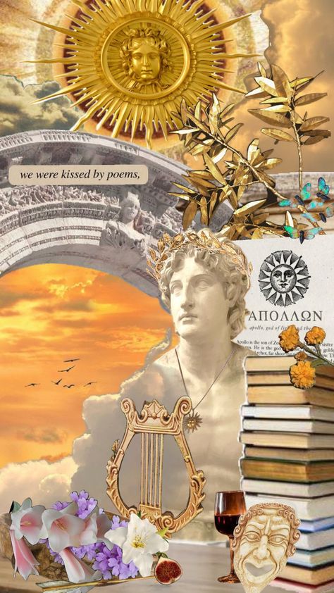 Apollo's greek god of the sun, music, art, theatre ^^ #Apollo #greekmythology #greek #apollo #sun Apollo Offerings, Apollo Core, Apollo Greek, Apollo Cabin, God Of The Sun, Jewelry Knowledge, Sun Music, Greek Gods And Goddesses, Greek God