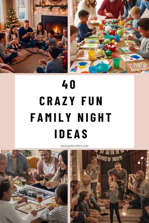 Family Night Ideas are designed to help families come together, creating opportunities for bonding, laughter, and shared experiences. Family Night Movies, Fun Family Games For All Ages, Diy Family Game Night, Family Party Ideas, Family Movie Night Ideas, Family Night Ideas, Family Fun Dinner, Family Movie Night Themes, Family Game Night Ideas