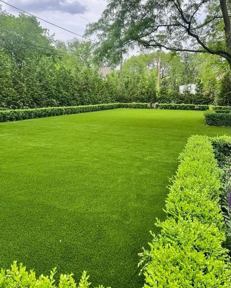 Large Grass Area Landscaping, Stunning Garden Ideas, Big Grass Backyard, Big Grassy Backyard, Lawn Area Design, House With A Backyard, Big Backyard For Dogs, Large Grass Backyard, Huge Backyard Garden