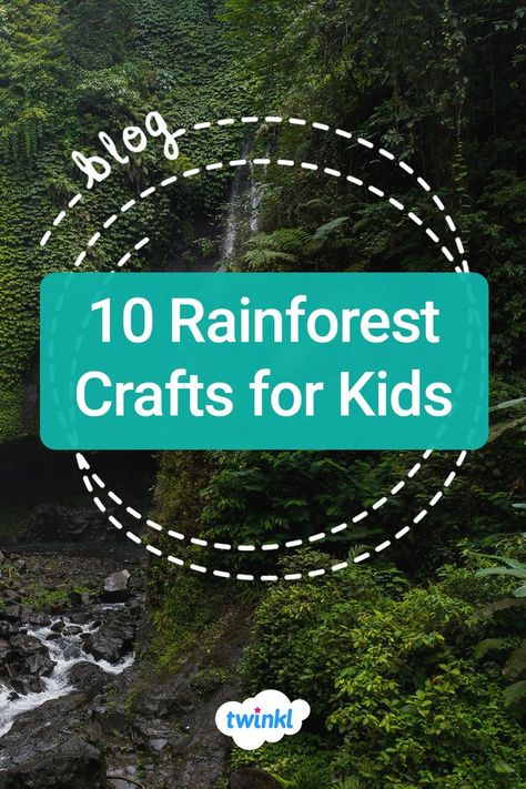 Teaching children about the rainforest is more important now than ever. One way to get your class interested in learning about this fascinating aspect of the natural world is to get crafting. For ideas and resources on rainforest crafts, visit our blog and sign up to Twinkl to download the resources. #teaching #twinkl #teachingresources #rainforest #crafting #crafts #papercraft #nature #parents #education Layers Of Rainforest Craft, Lemur Craft Preschool, Rainforest Crafts For Kids, Rainforest Crafts, Amazon Rainforest Animals, Rainforest Project, Biomes Project, Activity Ideas For Kids, Rainforest Activities