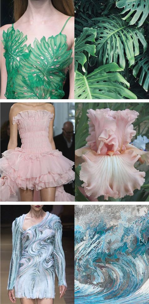 The blog Where I See Fashion shows the powerful link between the natural world and fashion inspiration. Inspired Photos, Haute Couture Style, Fashion Design Inspiration, Cl Fashion, Nature Inspired Fashion, The Natural World, Couture Mode, Fashion Inspiration Design, Textiles Fashion