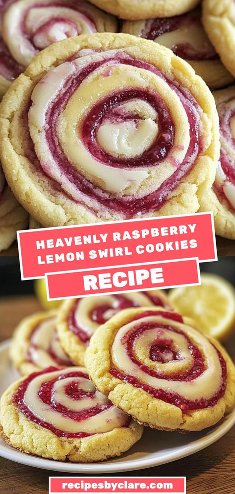 These Sweet Raspberry Lemon Swirl Cookies are bursting with flavor! A buttery cookie base, filled with raspberry jam and topped with a vibrant lemon glaze. Perfect for spring or summer gatherings! 🍋🍪

Ingredients:

1 large egg
½ cup raspberry jam
2 tbsp lemon juice (for the glaze)
Bake to perfection, then drizzle with lemon glaze for a delicious combination of sweet and tangy! Raspberry Lemon Swirl Cookies, Raspberry Bar Cookies, Luscious Cherry Lemon Cookies, Raspberry Pinwheel Cookies, Raspberry Swirl Cookies, Raspberry Lemon Desserts, Raspberry Sugar Cookies, Raspberry Swirl Shortbread Cookies, Lemon Raspberry Cookies Recipe