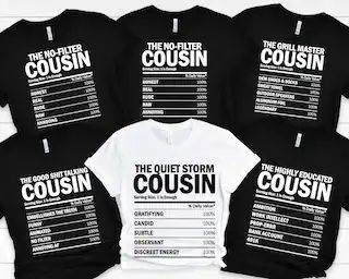 HMDesignStudioUS - Etsy Cousin Tshirts, Vacation Shirts Funny, Matching Family Vacation Shirts, Cousins Shirts, Cousin Crew Shirts, Cousin Shirts, Funny Vacation Shirts, Guys Trip, Family Reunion Shirts