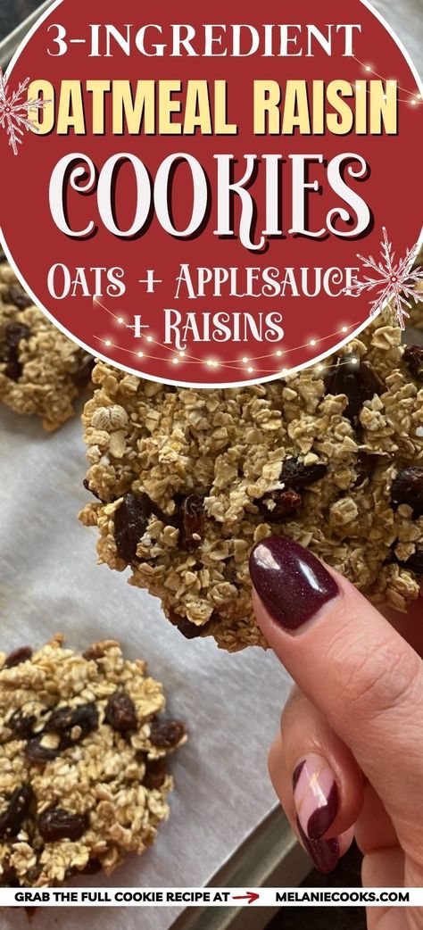 Baked Oatmeal With Raisins, Low Cal Oatmeal Raisin Cookies, Things To Make With Oats Easy Recipes, Raisin Oatmeal Cookies Healthy, 3 Ingredient Oatmeal Raisin Cookies, Applesauce Oatmeal Raisin Cookies, Apple Banana Oatmeal Cookies, Keto Oatmeal Raisin Cookies Low Carb, Weight Watchers Oatmeal Raisin Cookies