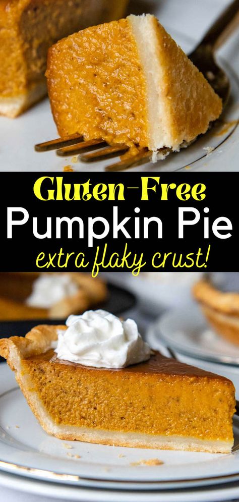 Perfected Gluten-Free Pumpkin Pie (Easy, Homemade) Gluten Free Pie Crust For Pumpkin Pie, Gluten Free Pumpkin Pie Recipe Easy, Homemade Gluten Free Pie Crust, Best Gluten Free Pumpkin Pie, Gluten Free Dairy Free Pie Crust Recipe, Crust Free Pumpkin Pie, Pie Crust Recipe Gluten Free, Easy Pumpkin Pie Crust, Gf Pumpkin Pie Recipe