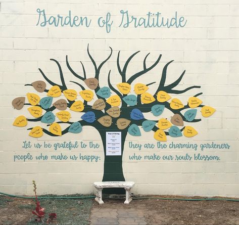 Make your own Gratitude Tree, and put in all the Names of People that make you Happy, and Feel Loved. Motivational Tree, Wish Tree Ideas For School, Gratitude Display, Gratitude Tree Ideas, Gratitude Board Ideas, Gratitude Board For Office, Gratitude Wall Ideas For Work, Gratitude Tree Bulletin Board, Kindness Tree