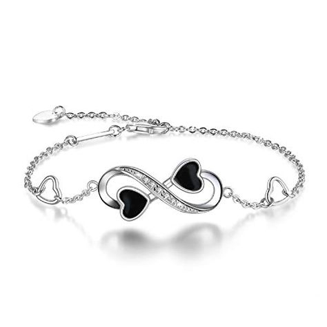 Love Heart Bracelet, Friendship Forever, Forever Bracelet, Plain Silver Rings, Silver Bracelets For Women, Infinity Love, Infinity Heart, Womens Jewelry, Infinity Symbol