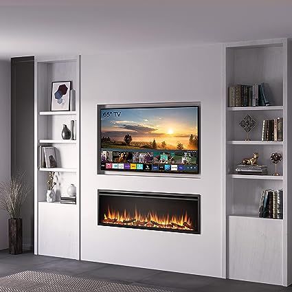 FLAMME 60"/152cm Castello Slim Frame Recessed Media Wall Inset Electric Fireplace.
home interior design. living room designs. living room decor. living room living room ideas. living room inspiration. Home office. Home office. furniture makeover. home renovation living room furniture. furniture design. Fireplace. #ad #affiliate #iearncommision 60 Inch Electric Fireplace, Mounted Electric Fireplace, Recessed Electric Fireplace, Electric Fireplace Insert, Wall Mount Electric Fireplace, Recessed Wall, Slim Frame, Media Wall, Living Room Tv Wall