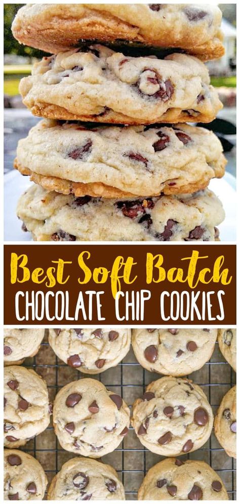 Bake the most delicious Soft and Chewy Chocolate Chip Cookies with this easy recipe. These cookies are thick, gooey, and loaded with chocolate chips. Perfectly soft and irresistible, they're the ultimate treat for any chocolate chip cookie lover! Chocolate Chocolate Cookies, Soft Batch Chocolate Chip Cookies, Soft Batch Cookies, Cream Cheese Chocolate Chip Cookies, Soft Batch, Best Chocolate Chip Cookies Recipe, I Am Baker, Soft Chocolate Chip Cookies, Chocolate Cookie Recipes