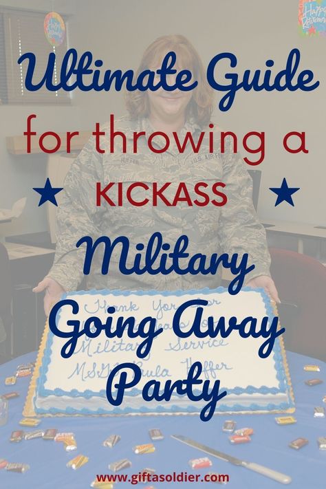 Hosting a party takes much preplanning to get it right, even more so on occasion as grand as retirement from the military. You’re here because you want to throw a military-themed retirement party so great that the memories are cherished by the guests, especially the honorable retiree, for decades. #military #gifts #militarygifts Marine Deployment Party, United States Navy Party Ideas, Us Navy Party Ideas, Deployment Party Decorations, Marines Send Off Party Ideas, Leaving For The Navy Party, Army Farewell Party, Navy Send Off Party Ideas Boot Camp, Deployment Send Off Party