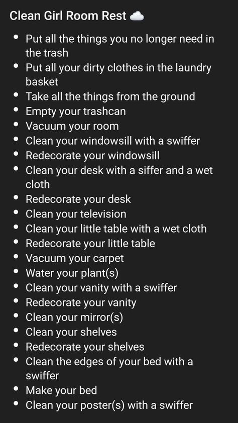 Organisation, How To Deep Clean Your Bedroom, Deep Cleaning Bedroom Tips, Bedroom Reset Checklist, Room Organization Ideas Bedroom Cleaning, Sunday Reset Checklist, How To Be Organized, Room Organization Ideas Bedroom, Clean Your Room Checklist