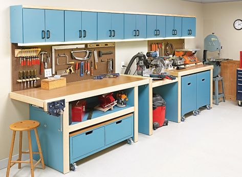 Woodworking Garage, Workshop Plans, Workbench Plans, Shop Storage, Garage House, Diy Garage, Workshop Storage, Garage Workshop, Wood Desk