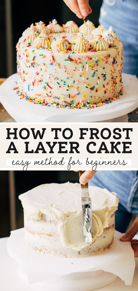 How To Make A Bakery Cake At Home, Easy At Home Cake Decorating, Home Made Cake Decorations Ideas, Simple Easter Cake, Frosting A Cake, Frost A Cake, Baby Cupcakes, Butternut Bakery, Decorate A Cake