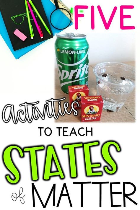 These five states of matter activities are perfect to use in your upper elementary science class! These hands-on experiments, lessons, and ideas are just what you need for teaching states of matter in your classroom this year. Click the pin to learn more! Matter Science Experiments, Teaching Matter, Matter Experiments, Matter Lessons, Physical Science Activities, Matter Activities, Matter Unit, Science Lessons Elementary, Scientific Process