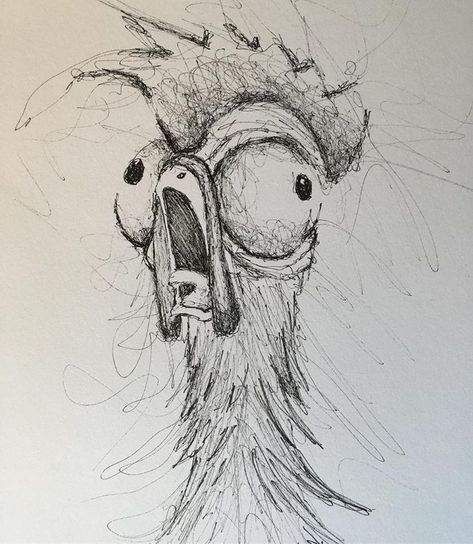 Cool Drawings Creative, Cool Art Drawings Sketches, Weird Sketches, Chicken Sketch, Phoenix Drawing, Drawing Summer, Animal Drawings Sketches, Pen Art Drawings, Art Sketches Pencil